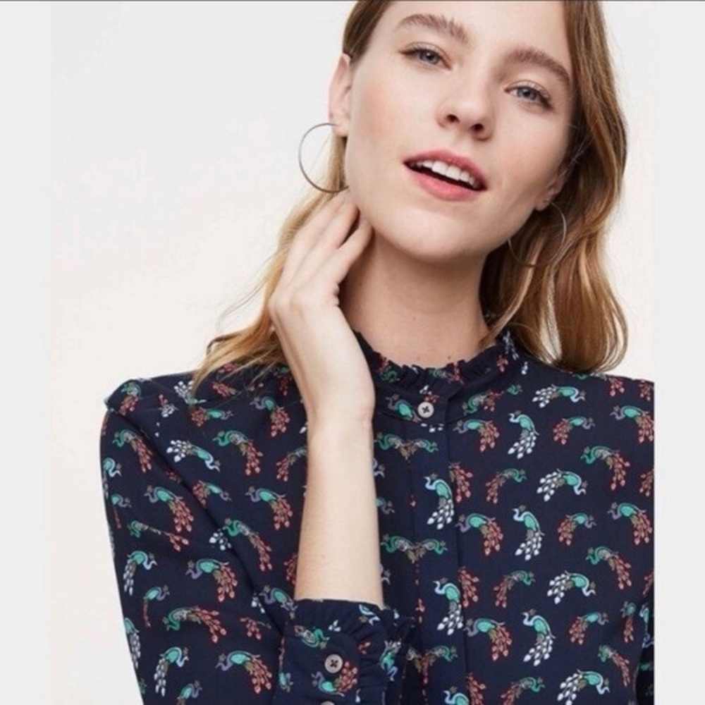 LOFT Peacock Blouse